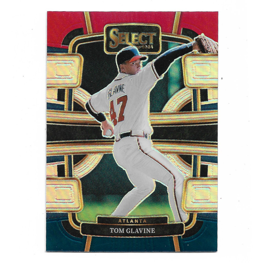 Tom Glavine 2024 Panini Select Red, White and Blue Holo # 40 Tom Glavine 2024 Panini Select Red, White and Blue Holo # 40