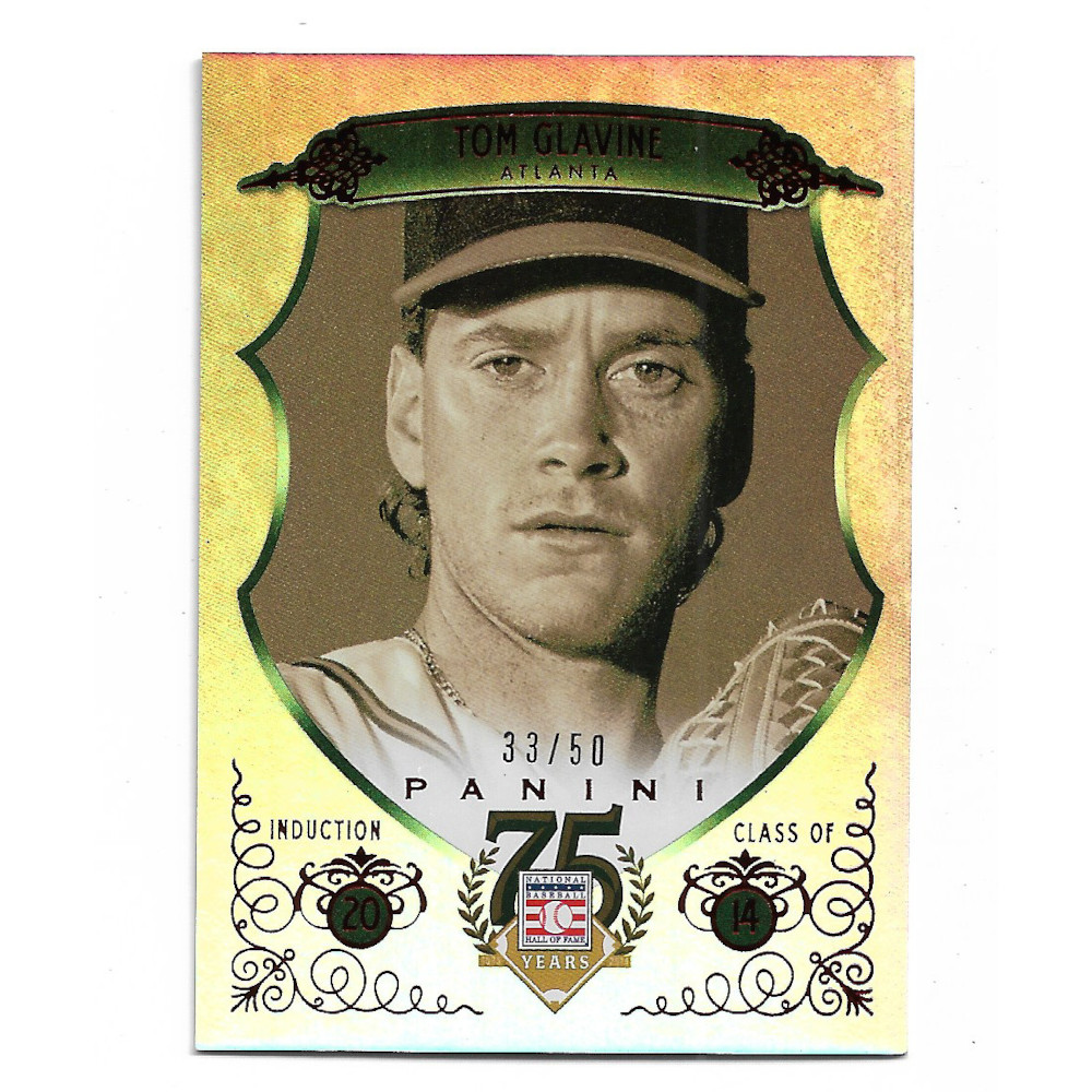 Tom Glavine 2014 Panini Cooperstown Green Frame # 98 Ltd Ed of 50 Tom Glavine 2014 Panini Cooperstown Green Frame # 98 Ltd Ed of 50