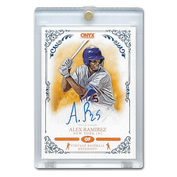 Alex Ramirez Autographed Card 2022 Onyx Vintage # VAAR Alex Ramirez Autographed Card 2022 Onyx Vintage # VAAR