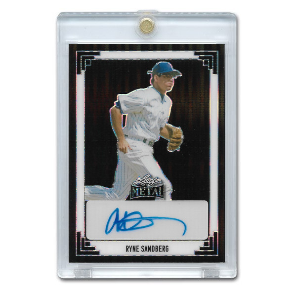 Ryne Sandberg Autographed Card 2024 Leaf Metal Silver 91 Anniversary Autograph #91A-RS1 Ltd Ed of 2 Ryne Sandberg Autographed Card 2024 Leaf Metal Silver 91 Anniversary Autograph #91A-RS1 Ltd Ed of 2
