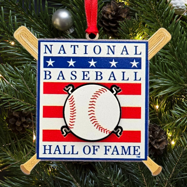 Baseball Hall of Fame Crossed Bats Ornament Baseball Hall of Fame Crossed Bats Ornament