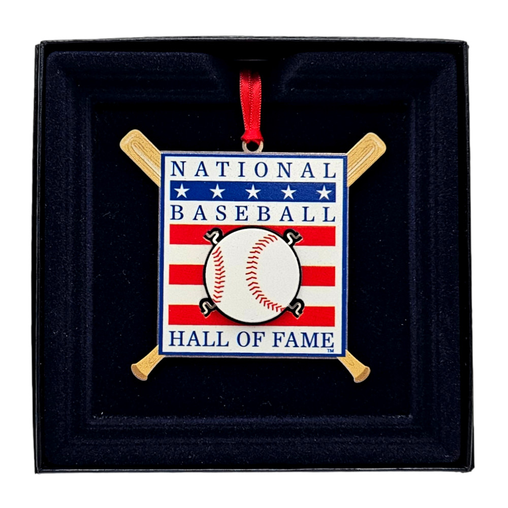 Baseball Hall of Fame Crossed Bats Ornament Baseball Hall of Fame Crossed Bats Ornament