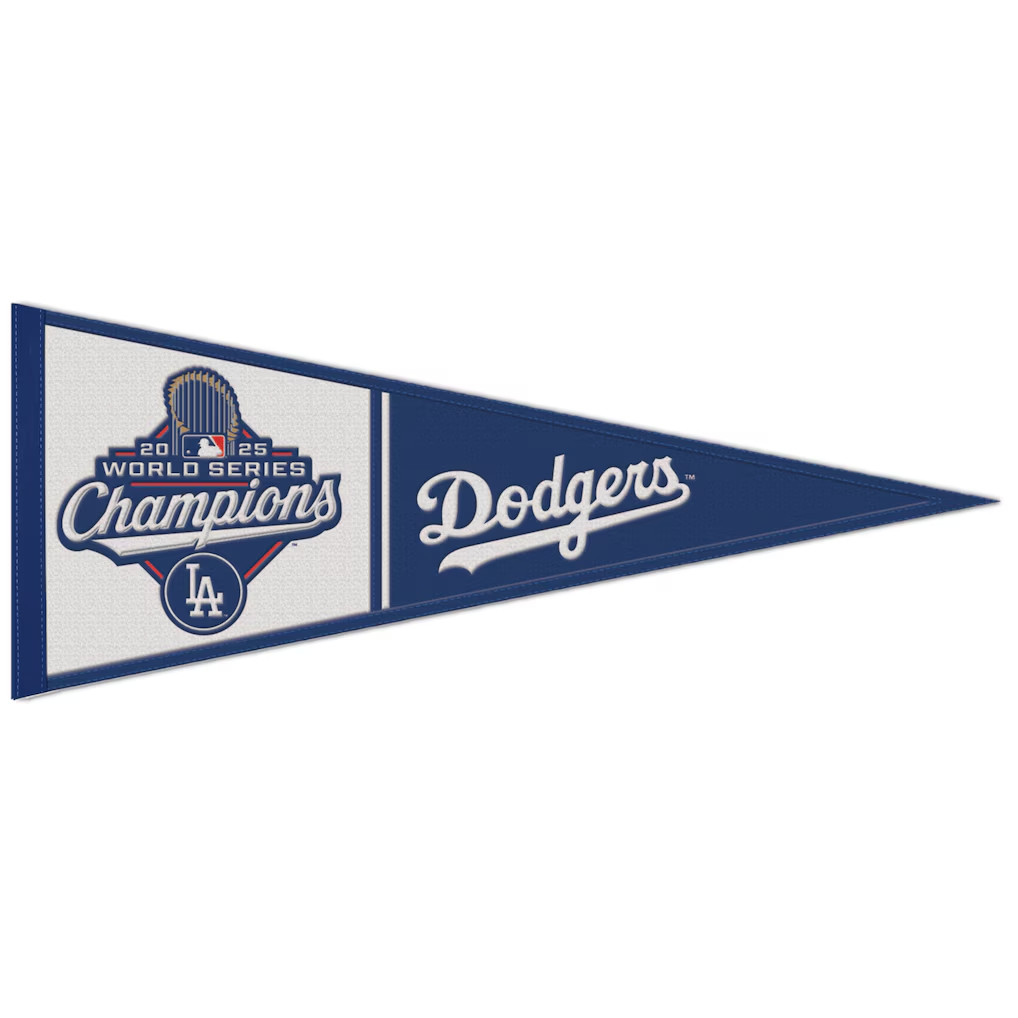 Los Angeles Dodgers 2025 World Series Champions 32” Wool Pennant (Pre-Order)