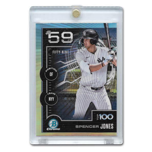 Spencer Jones 2025 Bowman Chrome Top 100 # 59 Pre-Rookie Card
