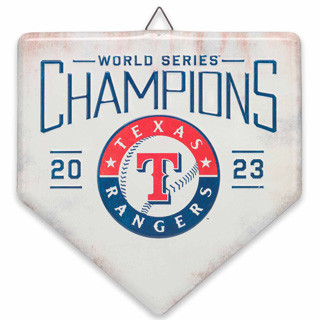 Texas Rangers World Series Champions Home Plate Metal Wall Art
