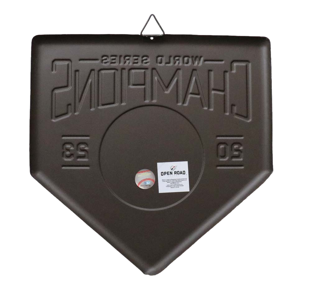 Texas Rangers World Series Champions Home Plate Metal Wall Art