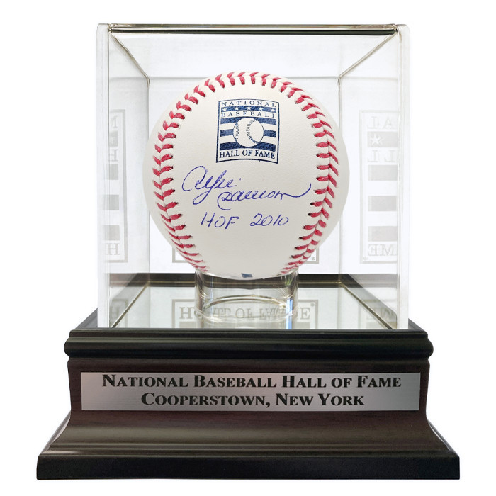 Andre Dawson Autographed Hall of Fame Logo Baseball with HOF 2010 Inscription HOF Case (Beckett)
