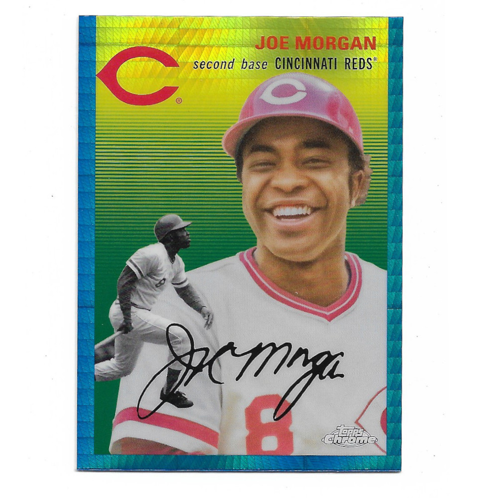 Joe Morgan 2023 Topps Chrome Platinum Anniversary Blue Prism Refractor # 427