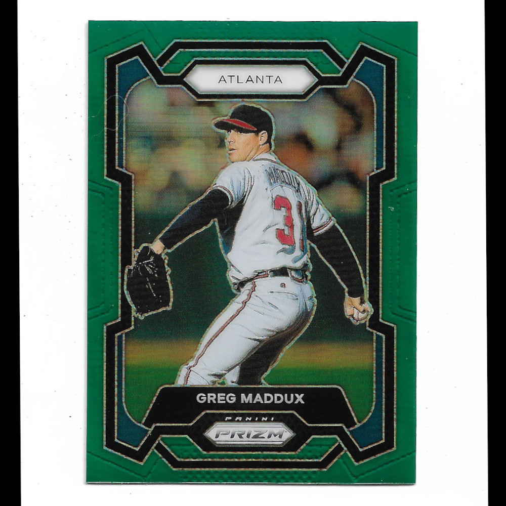 Greg Maddux 2024 Panini Prizm Green Holo # 195
