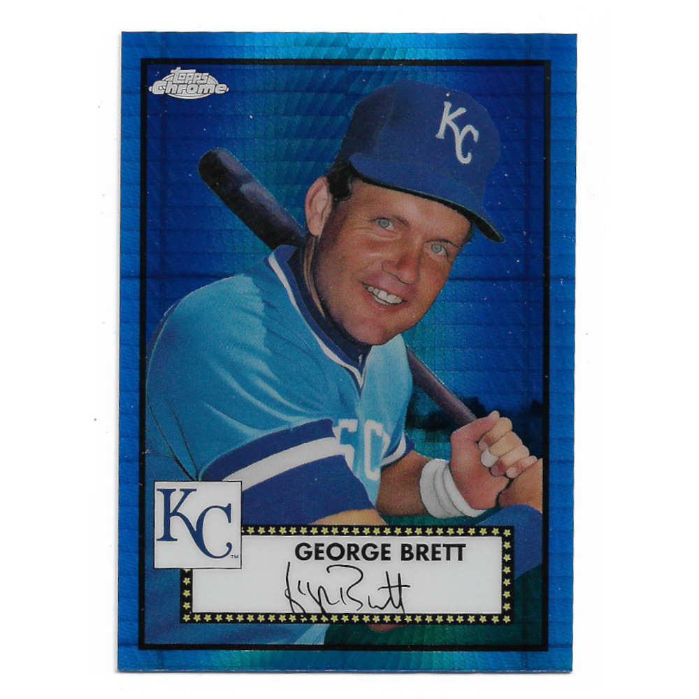 George Brett 2021 Topps Chrome Platinum Anniversary Blue Prism Refractor # 608