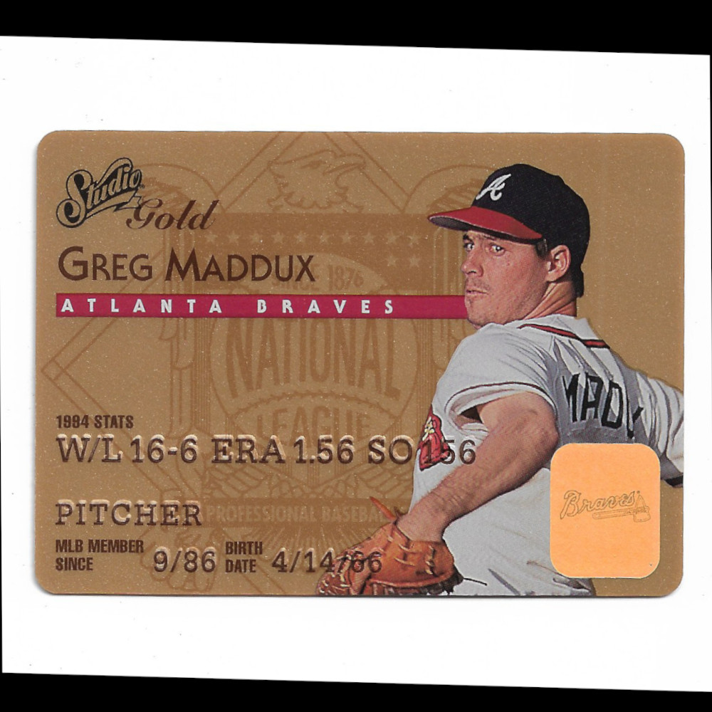 Greg Maddux 1995 Studio Gold # 6