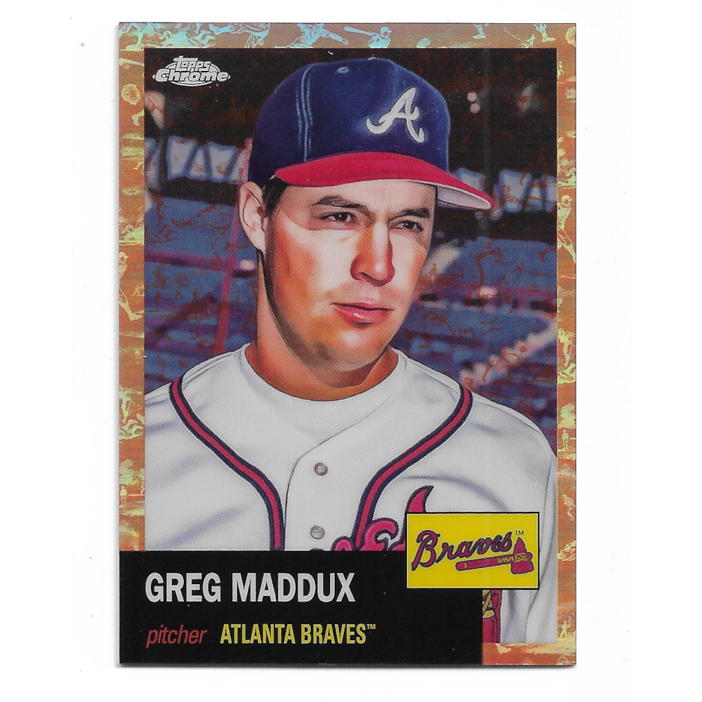 Greg Maddux 2022 Topps Chrome Platinum Anniversary Toile Cream Rose Gold Refractor # 64 Ltd Ed of 75