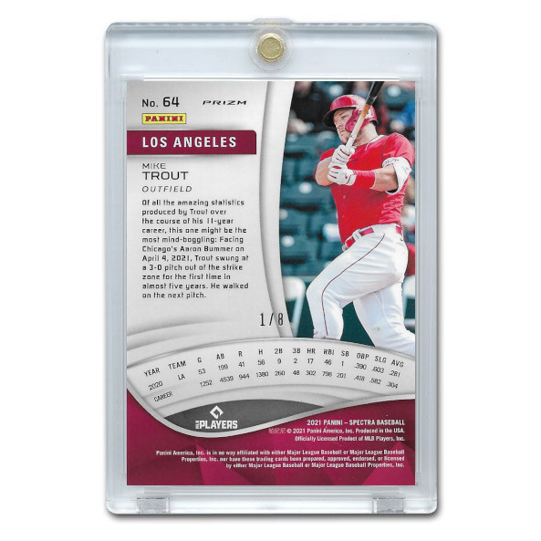 Mike Trout 2021 Panini Spectra Splatter # 64 Ltd Ed of 8