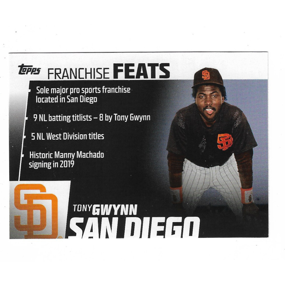Tony Gwynn 1999 Topps Franchise Feats # 23
