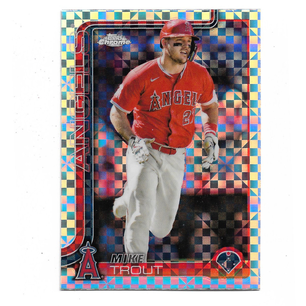 Mike Trout 2025 Topps Chrome Geometric Refractor # 100
