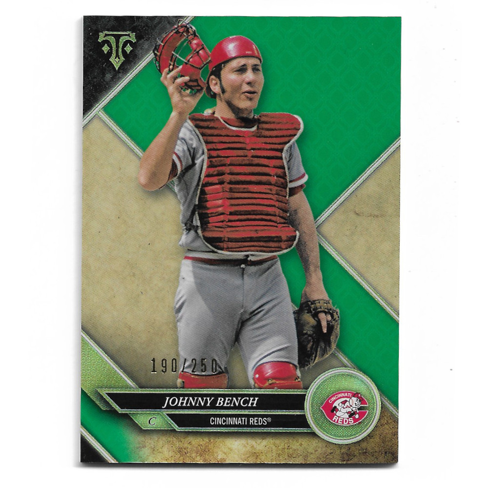 Johnny Bench 2017 Topps Triple Threads Green # 82 Ltd Ed of 250