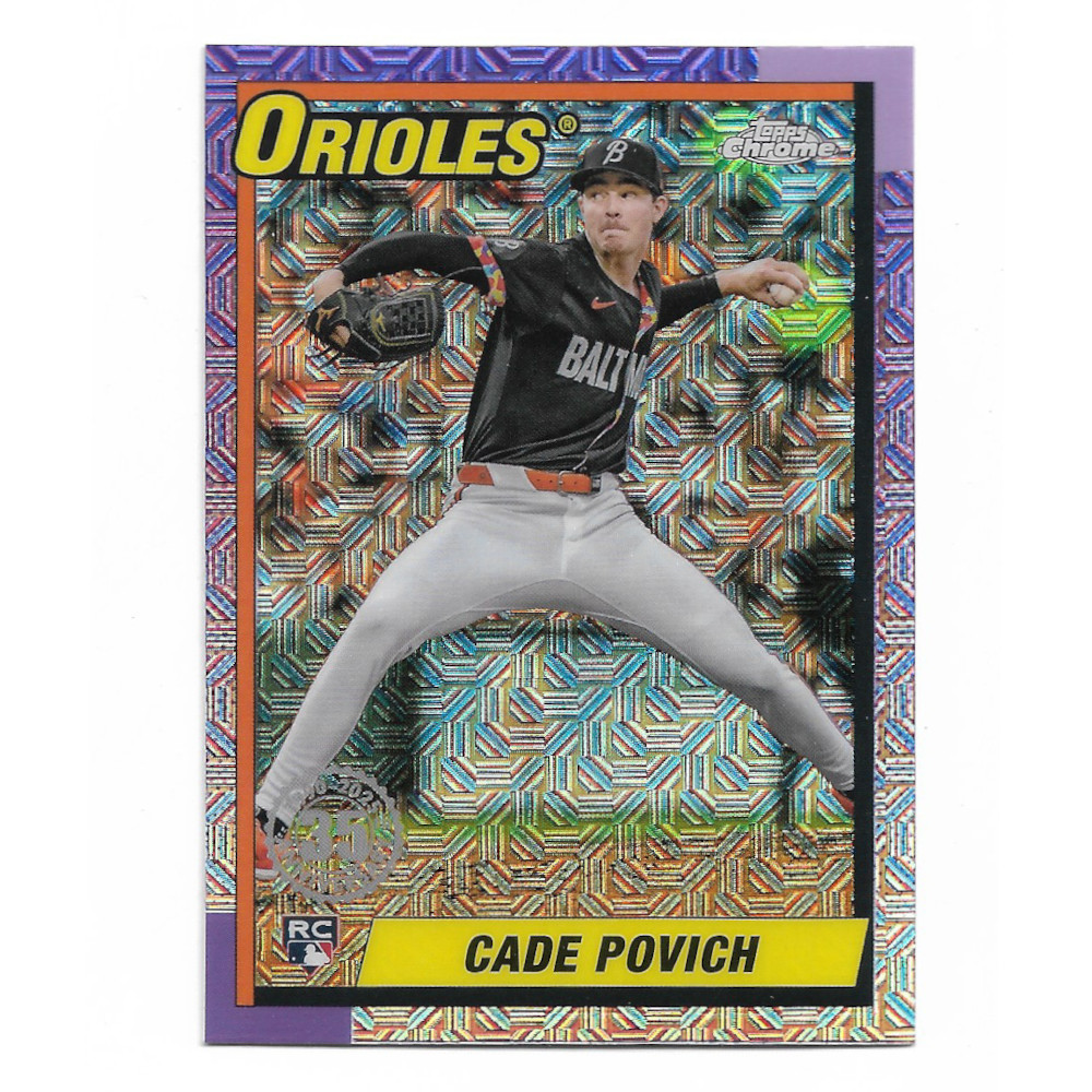 Cade Povich 2025 Topps Series 2 35th 1990 Silver Pack Chrome # T90C-69 Rookie Card