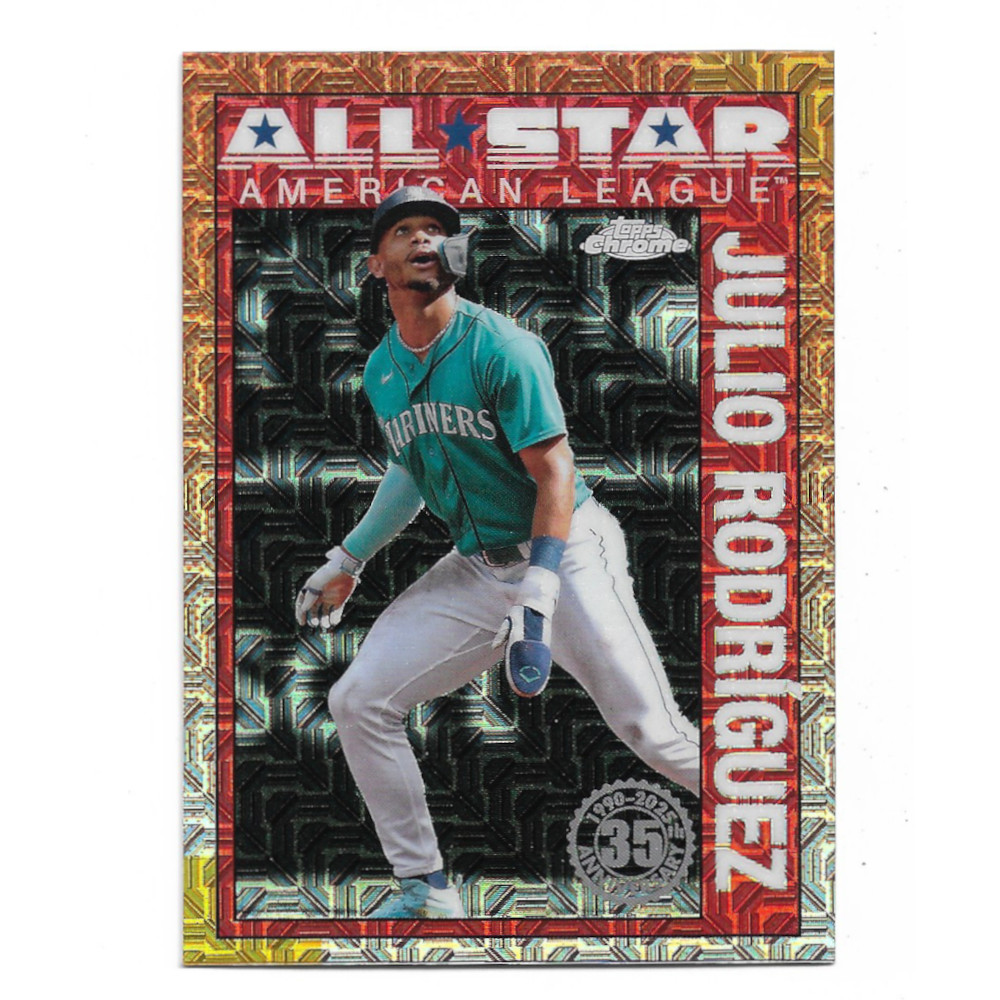 Julio Rodriguez 2025 Topps Chrome 35th Anniversary Mojo All-Star # 90ASC-48