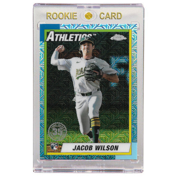 Jacob Wilson Oakland Athletics 2025 Topps Chrome 35th Anniversary # T90C-20 Rookie Card