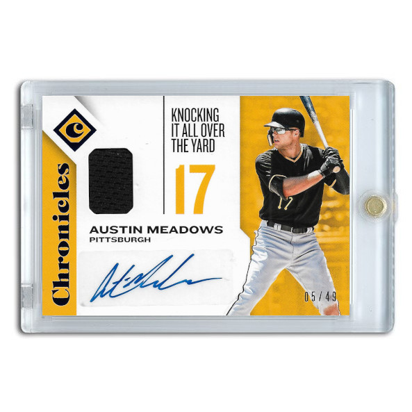 Parker Meadows Autographed Card 2018 Chronicles Knock It All Over The Park # CSS-PM Ltd Ed of 49