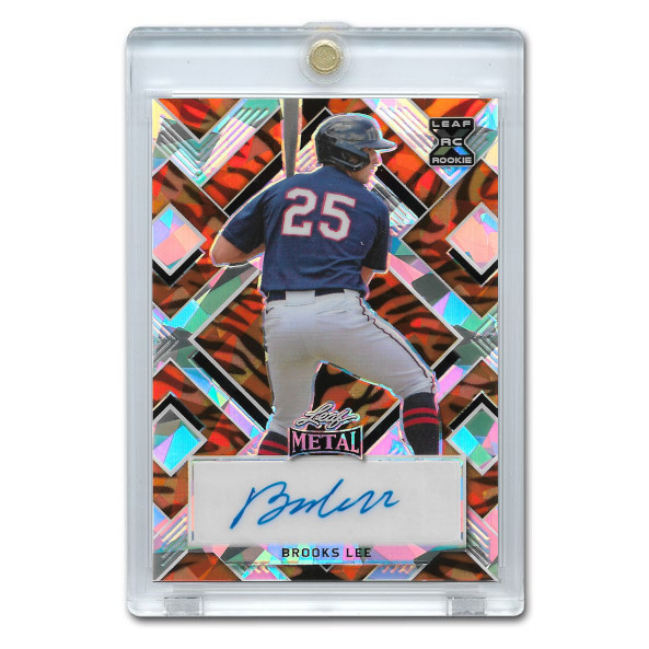Brooks Lee Autographed Card 2023 Leaf Metal Orange Autograph # BA-BL1 Ltd Ed of 4