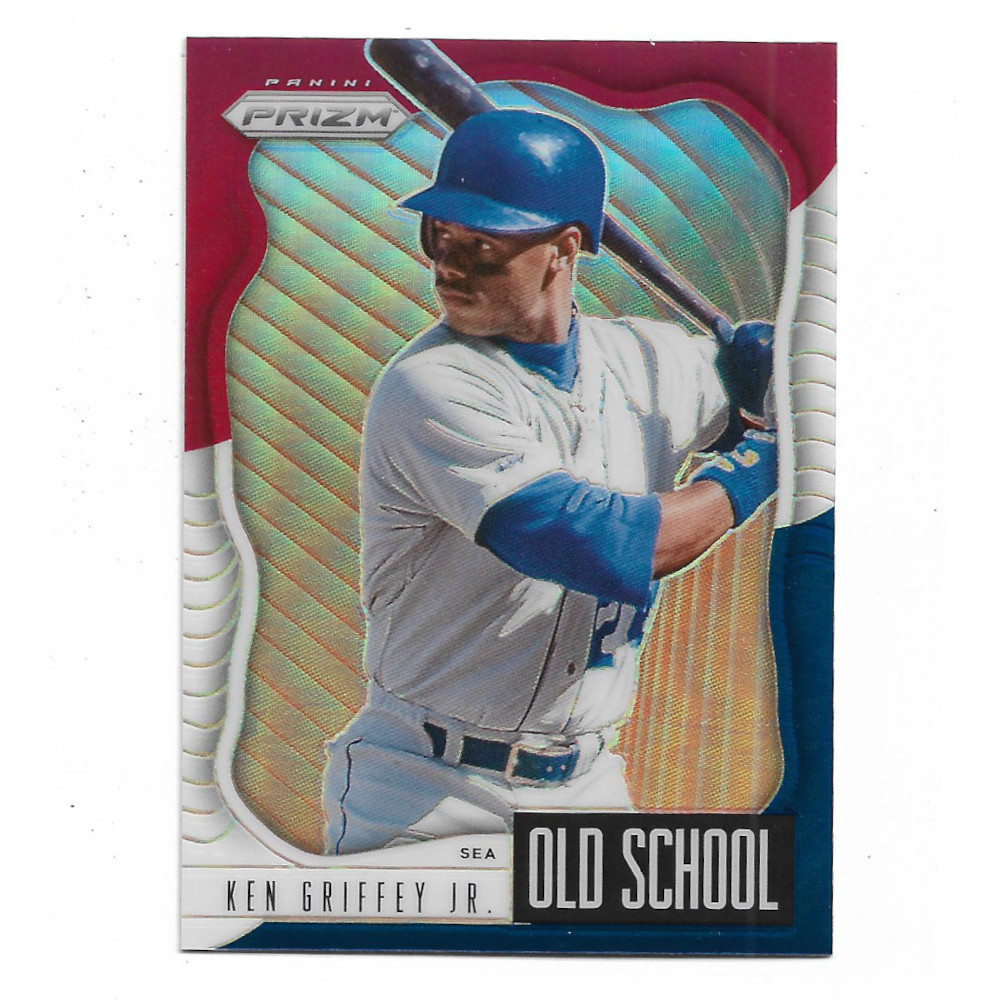 Ken Griffey Jr. 2021 Panini Prizm Old School Red, White and Blue Holo # 2