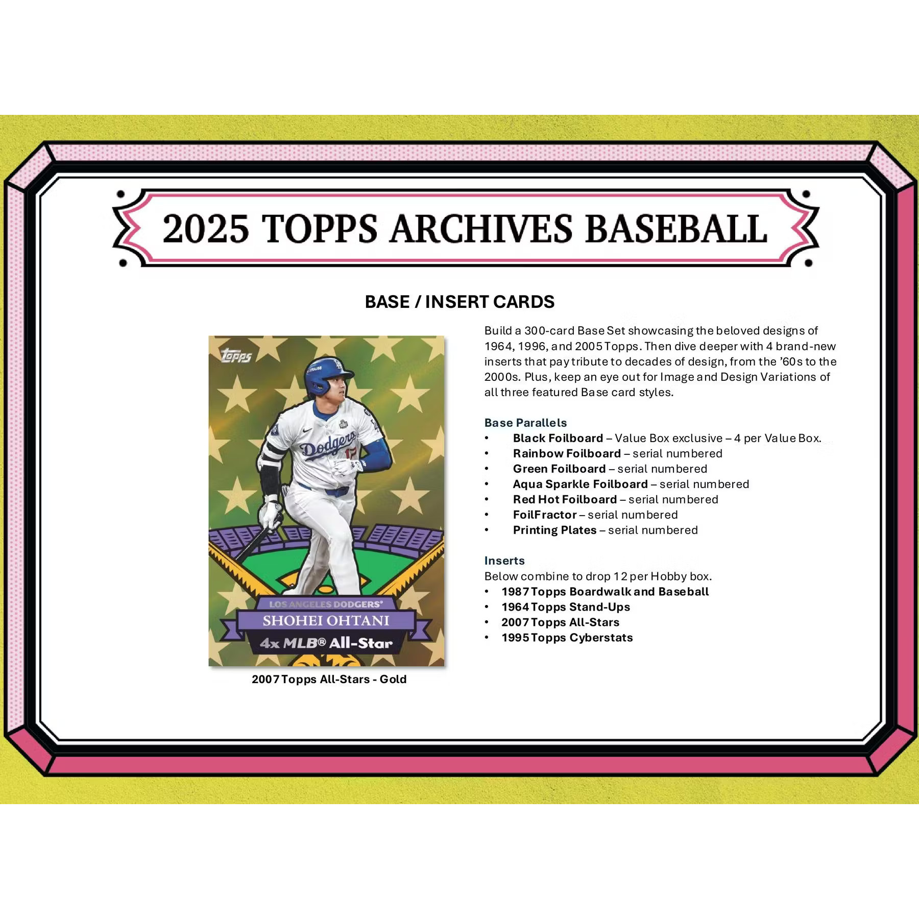 2025 Topps Archives Baseball 7-Pack Blaster Box