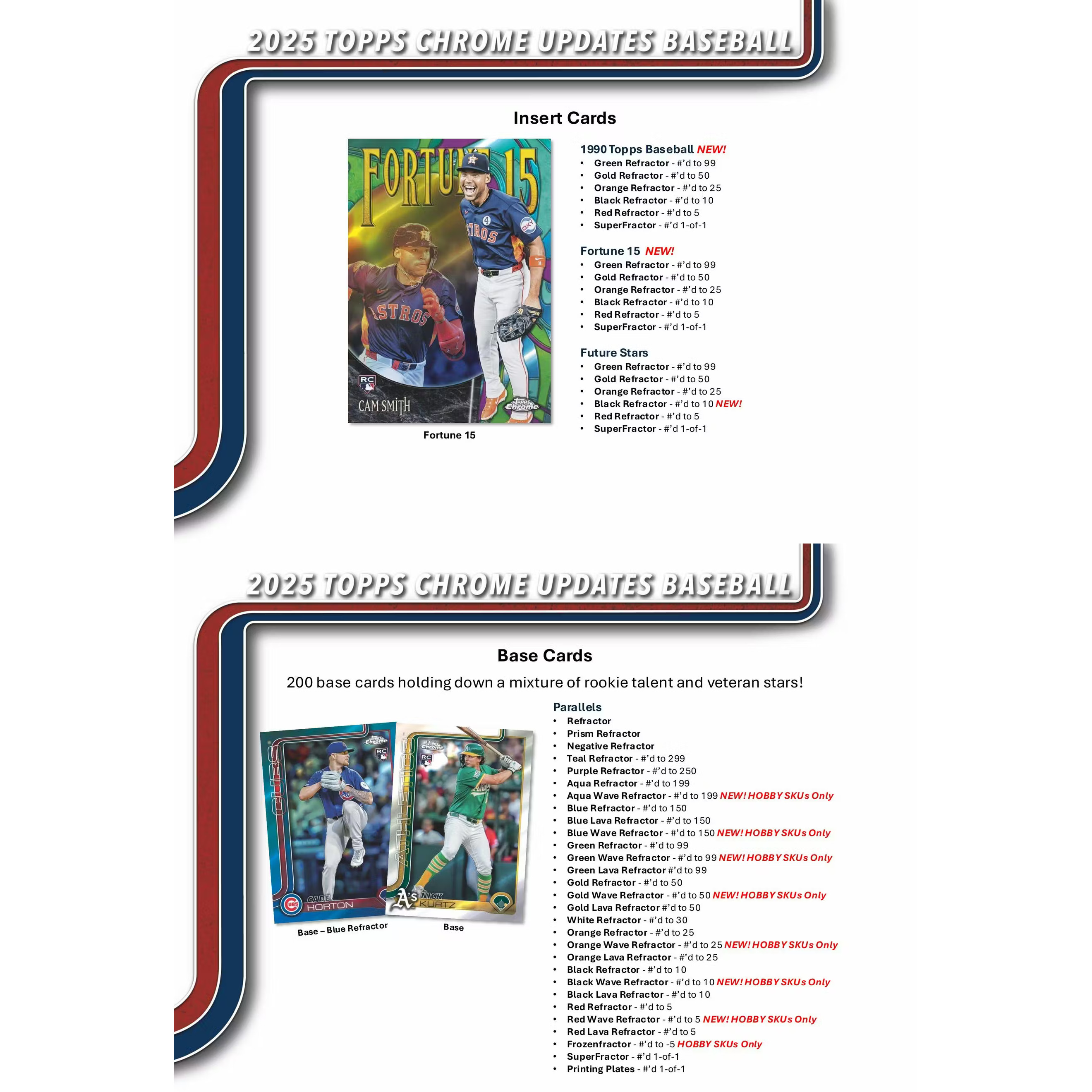 2025 Topps Chrome Update Baseball 4 Card Hobby Pack