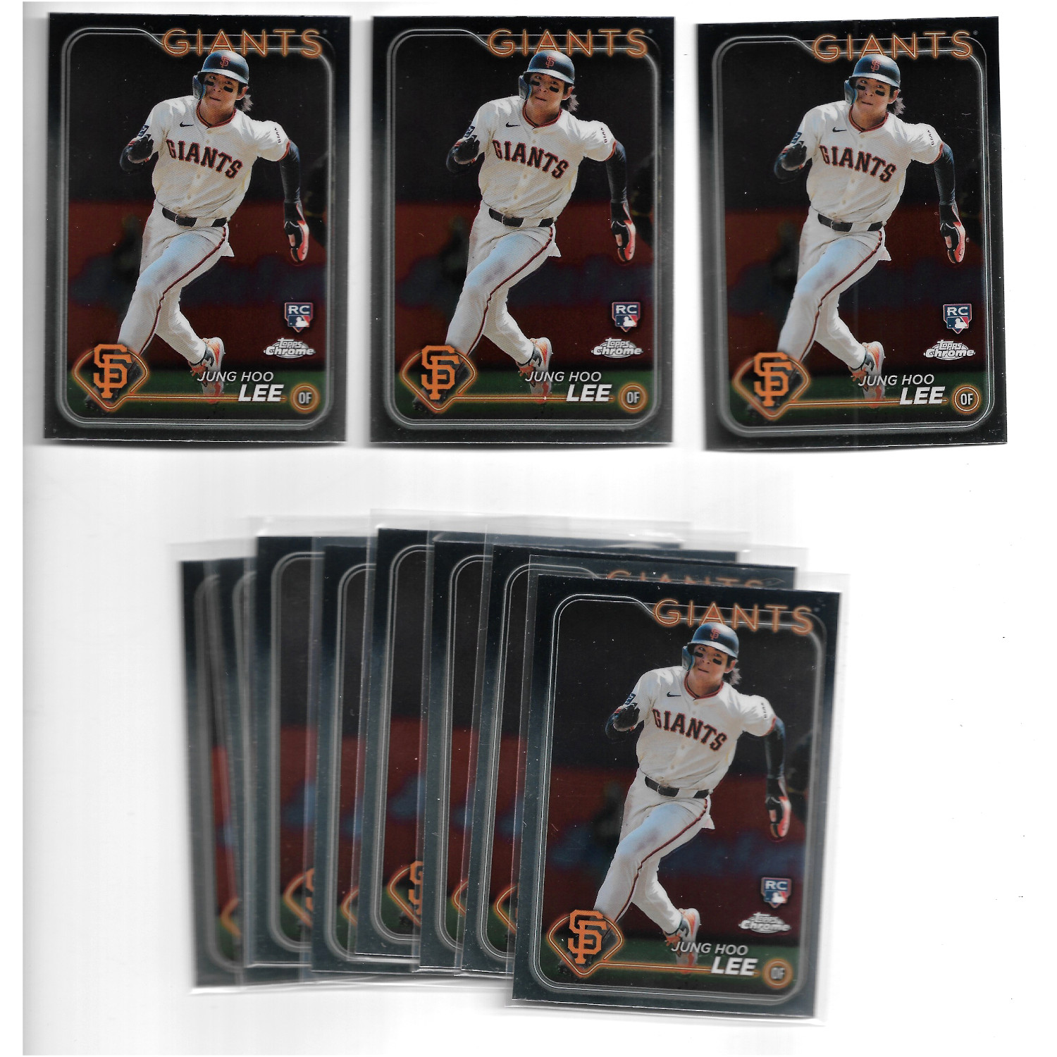 Jung Hoo Lee San Francisco Giants Lot of 17 Rookie Cards