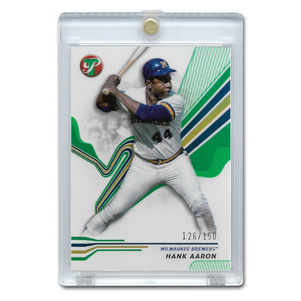 Hank Aaron 2024 Topps Pristine Green Refractor # 136 Ltd Ed of 150