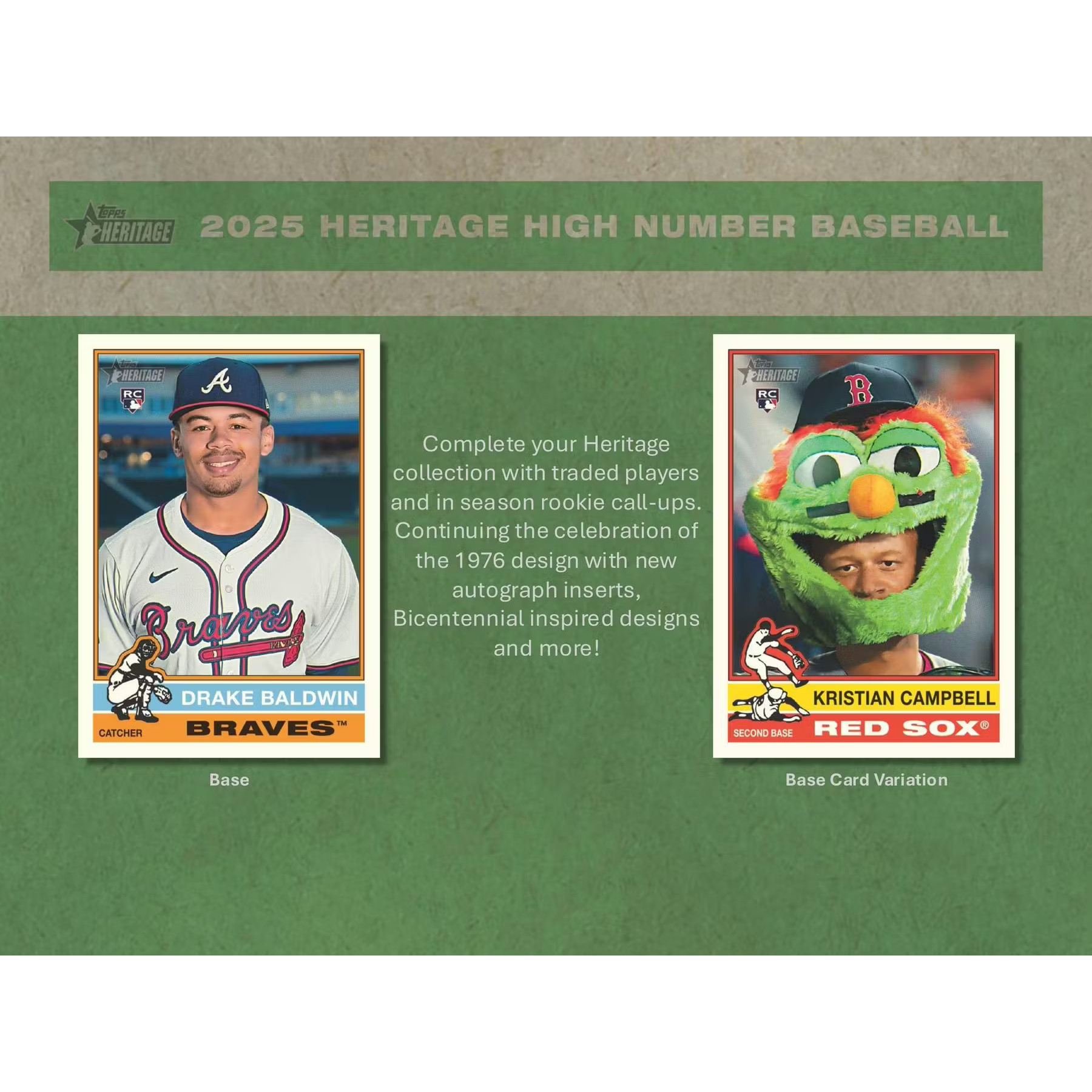 2025 Topps Heritage Hi Number Baseball 8 Card Hobby Pack