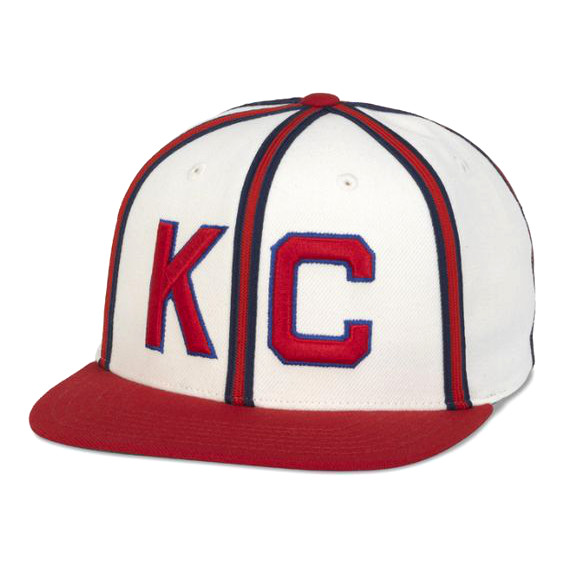 Men's American Needle Kansas City Monarchs White Pinstripe Cooperstown Snapback Cap