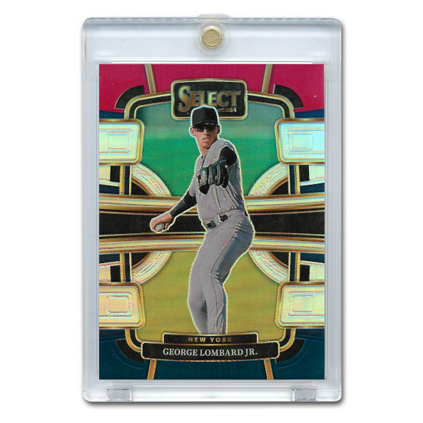 George Lombard Jr. 2024 Panini Select Red & Blue Holo # 92 Pre-Rookie Card