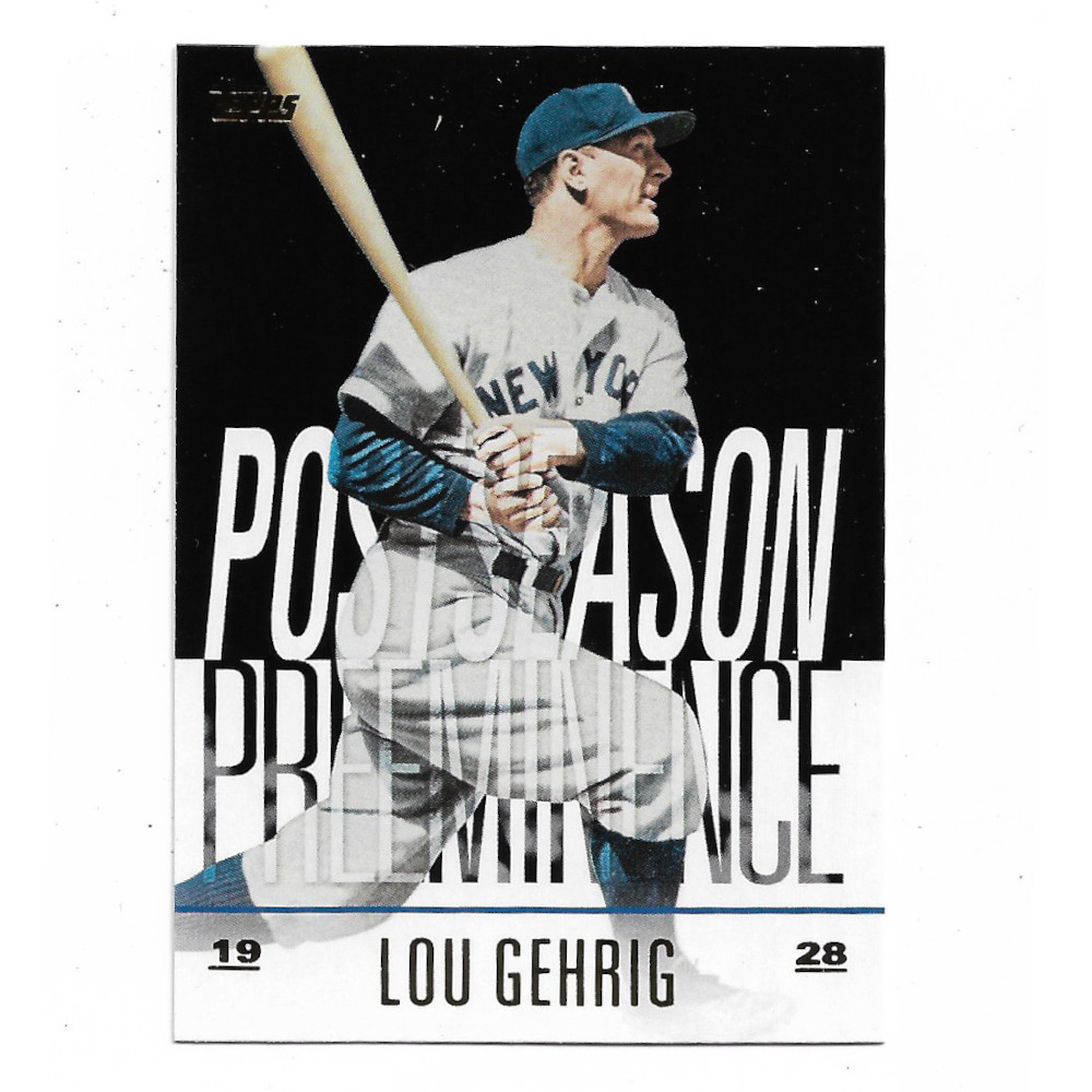 Lou Gehrig 2018 Topps Postseason Preeminence # 2