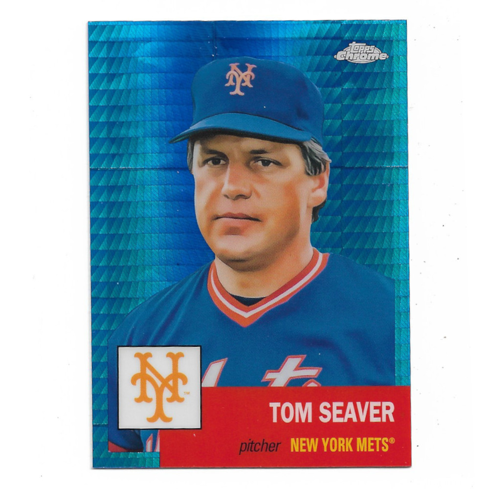 Tom Seaver 2022 Topps Chrome Platinum Anniversary Blue Prism Refractor # 139