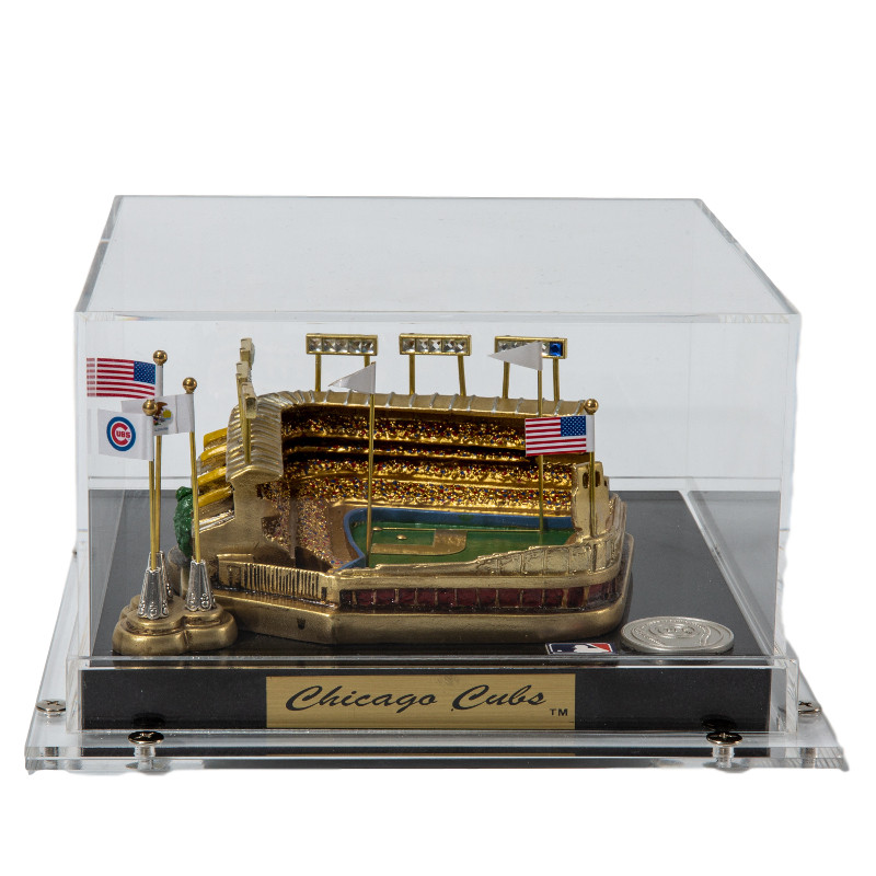 Wrigley Field Westbrook Sports Classics Cast Bronze Replica with Marble Base and Acrylic Display Case