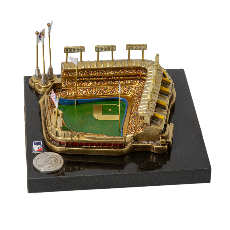 Wrigley Field Westbrook Sports Classics Cast Bronze Replica with Marble Base and Acrylic Display Case