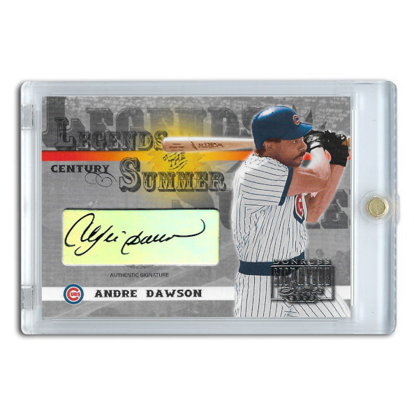 Andre Dawson Autographed Card 2003 Donruss Signature Legends of Summer Century Notations # LS-3 Ltd Ed of 100