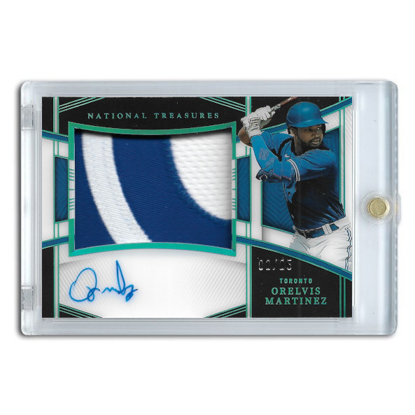Orelvis Martinez 2023 Panini National Treasures Signature Materials Hologold # 113 Ltd Ed of 25