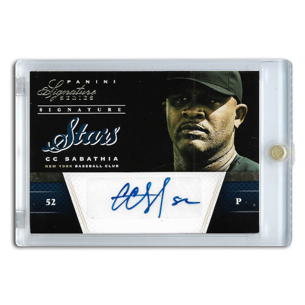 CC Sabathia Autographed Card 2012 Panini Signature Series Stars # 7 Ltd Ed of 25