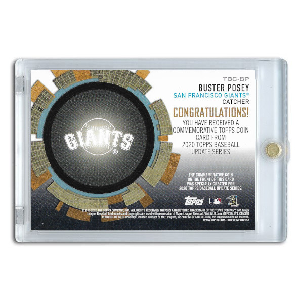 Buster Posey 2020 Topps Commemorative Coin Card # TBC-BP