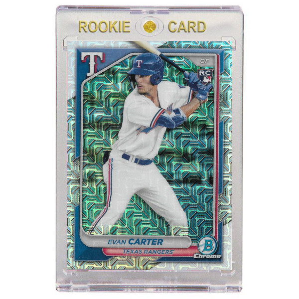 Evan Carter Texas Rangers 2024 Bowman Chrome Mega # 46 Rookie Card
