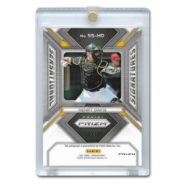 Henry Davis Autographed Card 2024 Panini Prizm Sensational Signature # SS-AP Ltd Ed of 199
