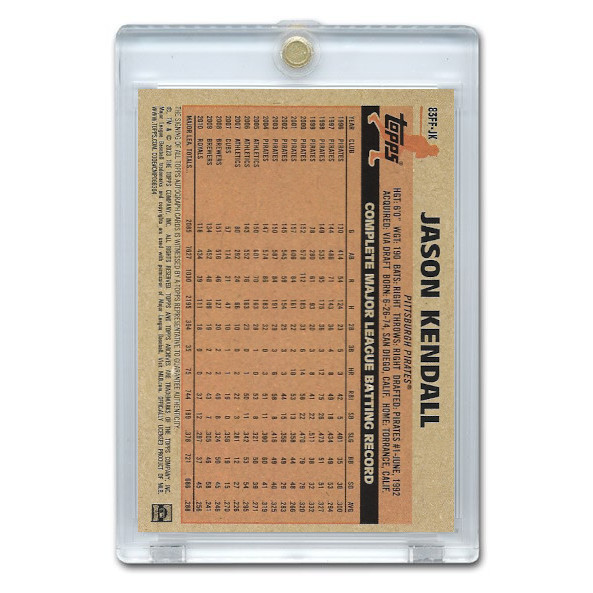 Jason Kendall Autographed Card 2024 Topps Archives Franchise Favorites # 83FFA-JK