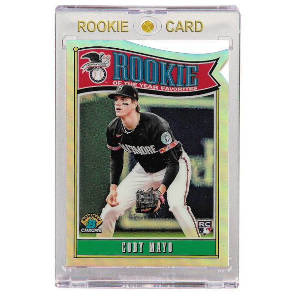 Coby Mayo Baltimore Orioles 2025 Bowman Chrome Rookie of the Year Favorites # 2 Rookie Card