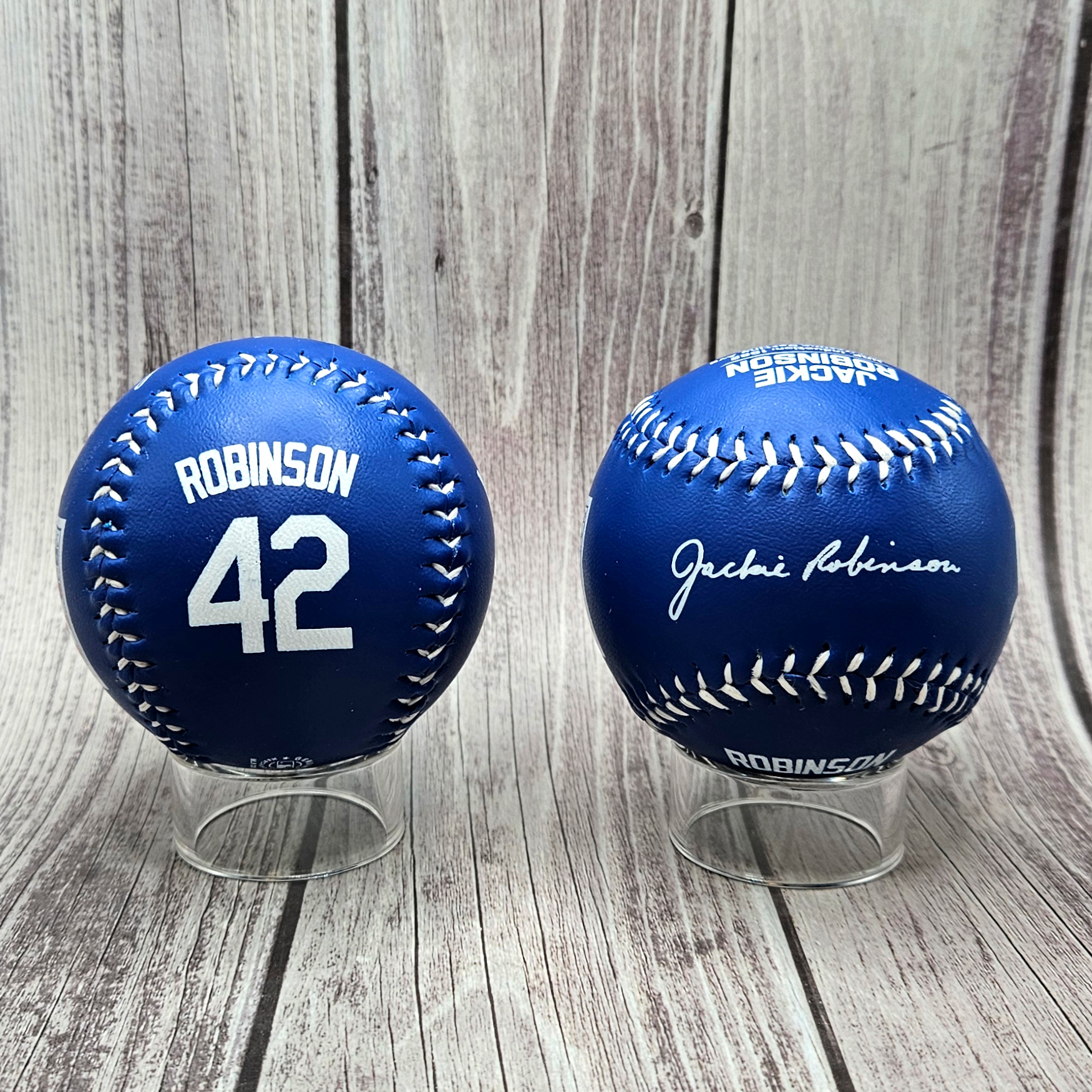 Jackie Robinson Brooklyn Dodgers Hall of Famer Name & Number Baseball with Statistics