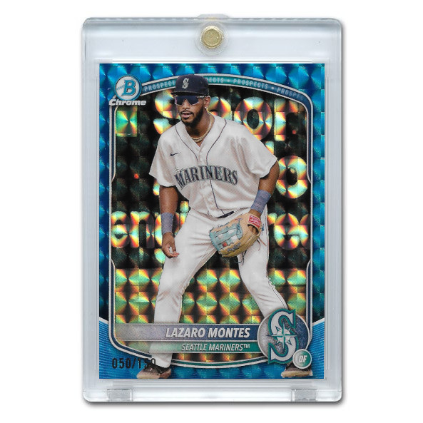 Lazaro Montes 2023 Bowman Chrome Prospects Blue Refractor # BCP-23 Pre-Rookie Card Ltd Ed of 150