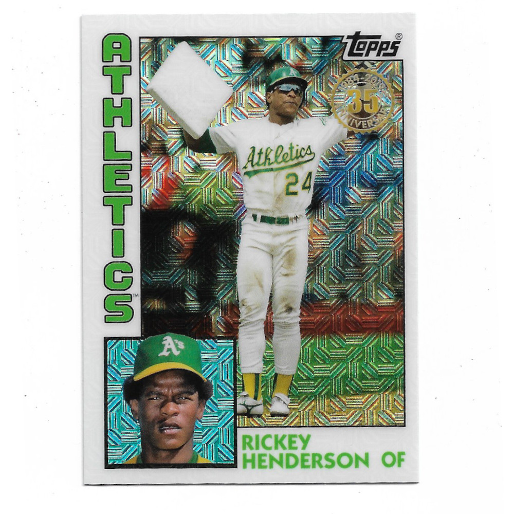 Rickey Henderson 2019 Topps Chrome 35th Silver Mojo # T84-22