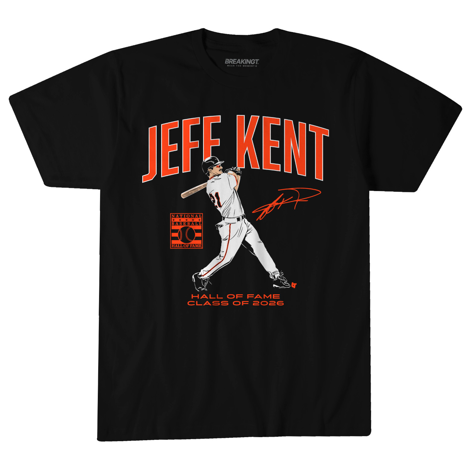 Jeff Kent Hall of Fame Class of 2026 Black T-Shirt