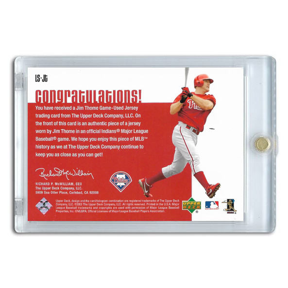 Jim Thome 2003 Upper Deck Leading Swatches # LS-TH